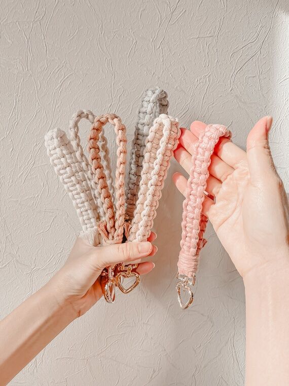 Personalized Macrame Keychain | Gift for MOM ...