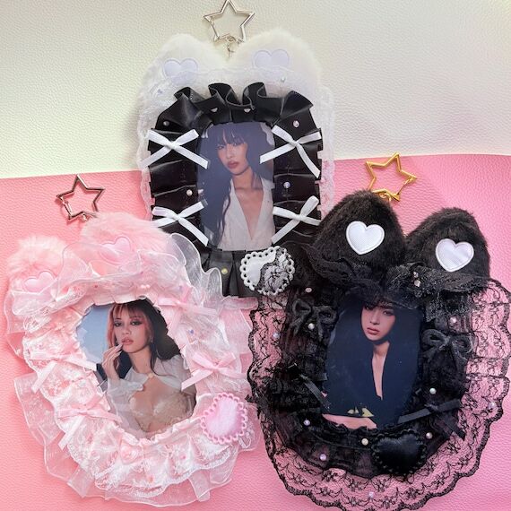 Kpop Photocard Holder Toploader with Ears, Cu...