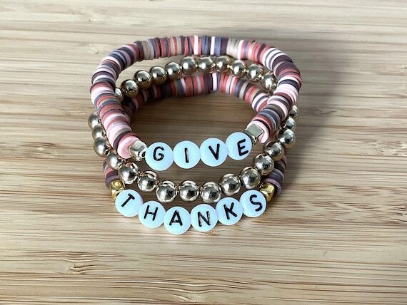 Thanksgiving Bracelet Stack Autumn Jewelry F...