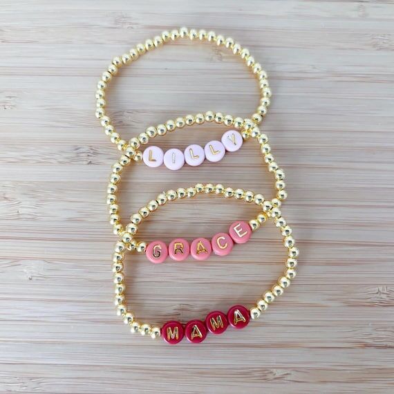 Personalized Gold Name Bracelet Custom Handma...