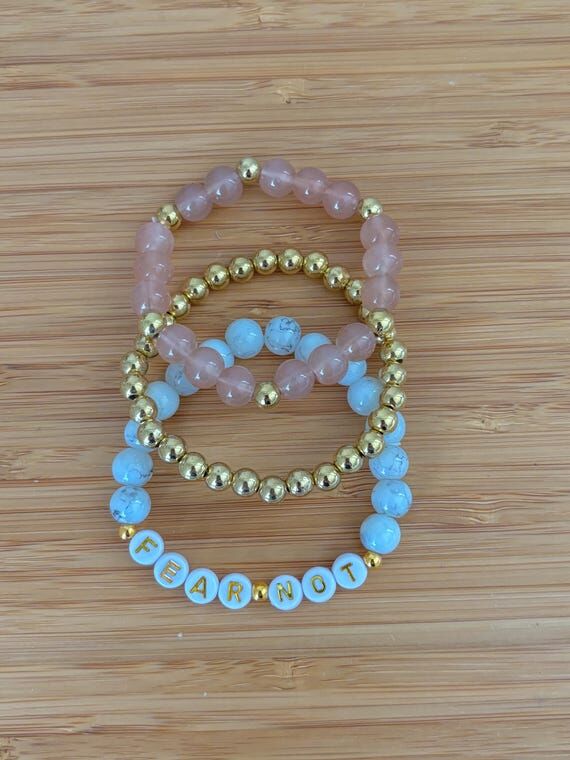 Personalized Name Bracelet Set | Custom Word ...