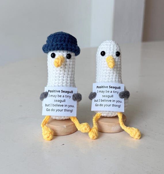 Crochet Seagull Support Inspirational, Positi...