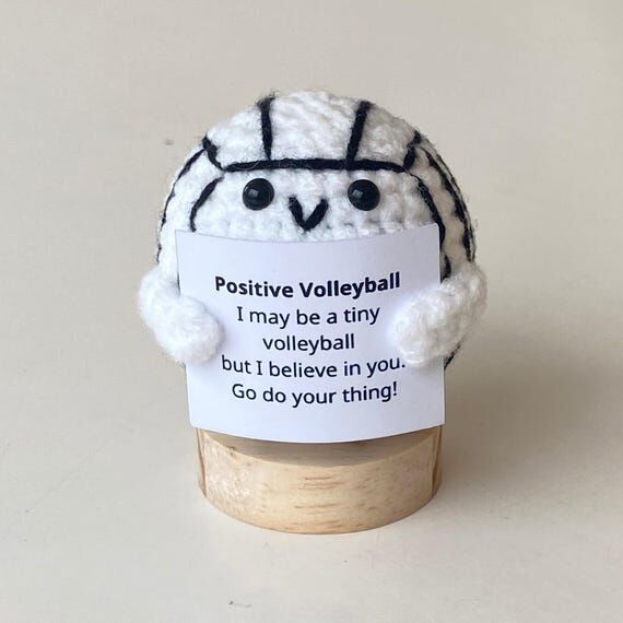 Funny Positive Volleyball, Knitted Volleyball...