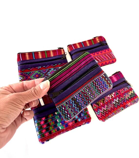 Card Holder - Coin purse: Colorful Mexican d...