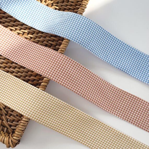 Gingham Fabric Ribbon: 1.5" Double-Sided...