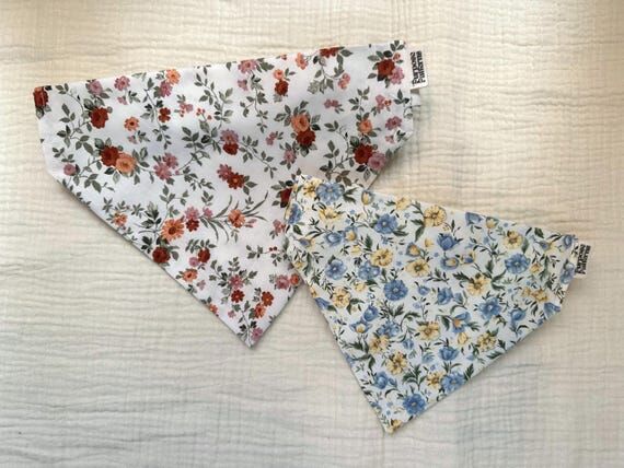 floral pet bandana | 100% cotton | washab...