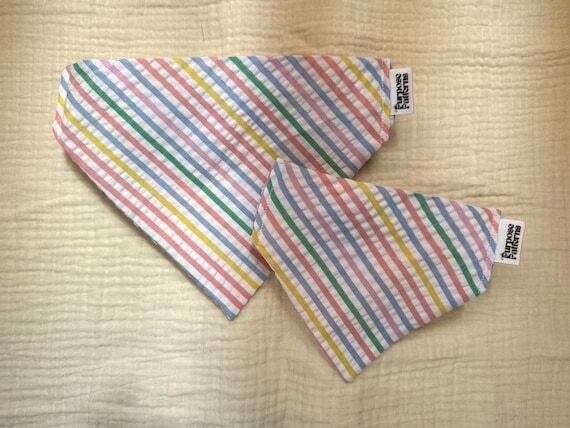 rainbow stripes pet bandana | 100% cotton ...