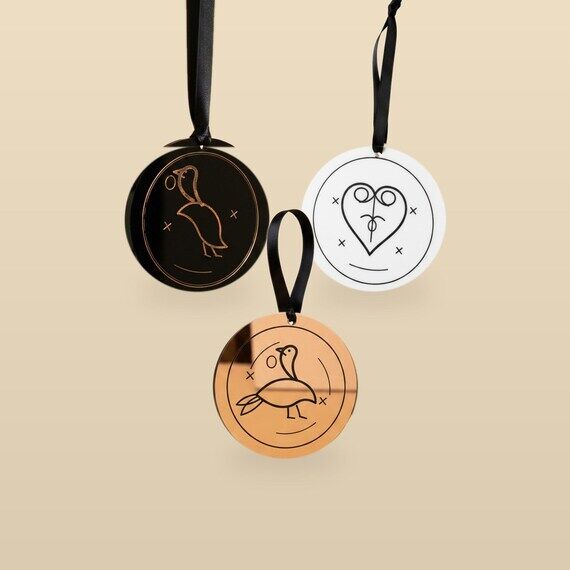 Sankofa Ornament Set of 3, Personalized Chris...