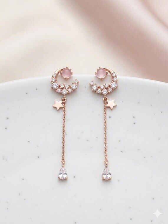 elestial Dream Rose Gold Earrings...
