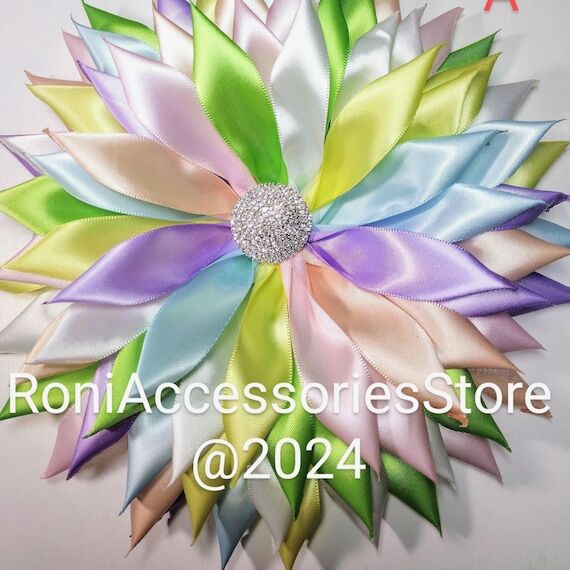 Pin Corsage -Multi-Pastel Colors Single Layer...