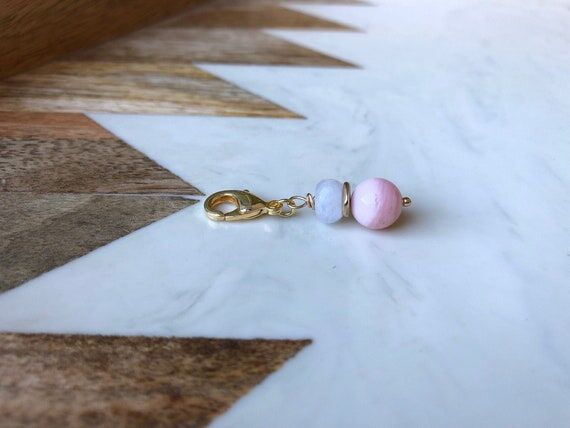 Pink Opal Moonstone Progress Keeper Or Knitti...