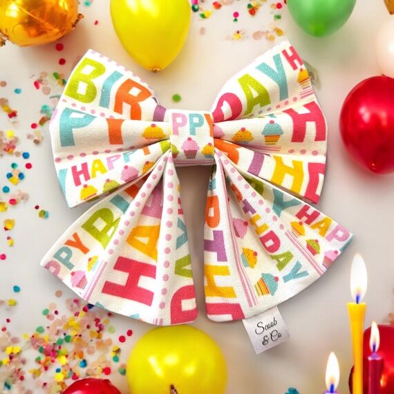 Happy Birthday Dog Bow Tie | Birthday Dog Col...