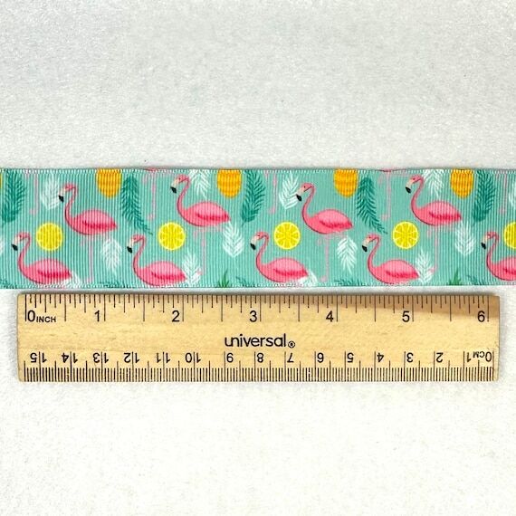 Flamingo grosgrain ribbon - 1.5” wide - By ...