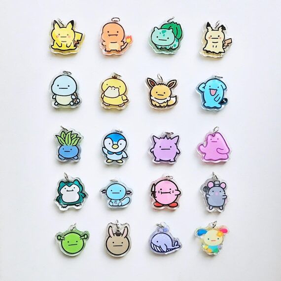 Kawaii Mini Acrylic Glitter Epoxy Phone Charm...