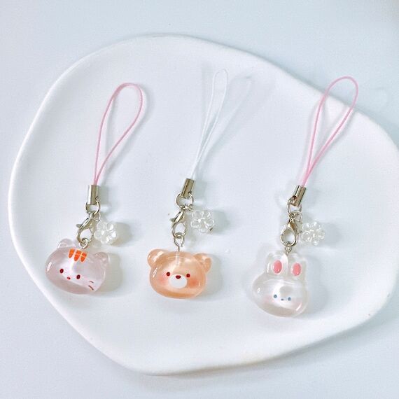 Kawaii Animal Phone Charm, Jelly Y2K AirPods ...