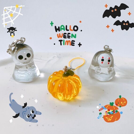Cute Halloween Phone Charm-Kawaii Keychains T...