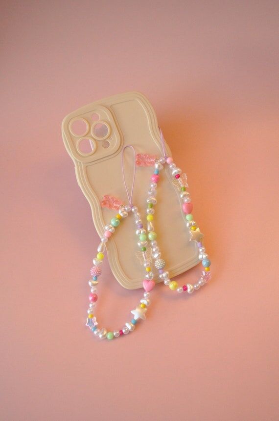 Gummy Bear Beaded Phone Charm Strap: Y2K Pear...