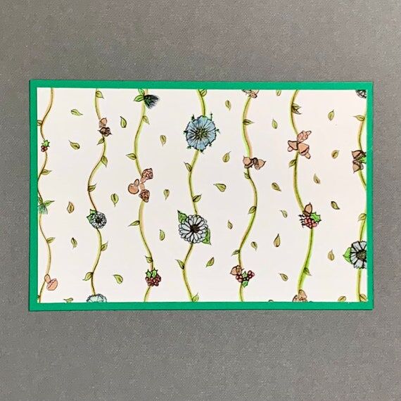 Thankful Season Vine Art - watercolor, pen + ...