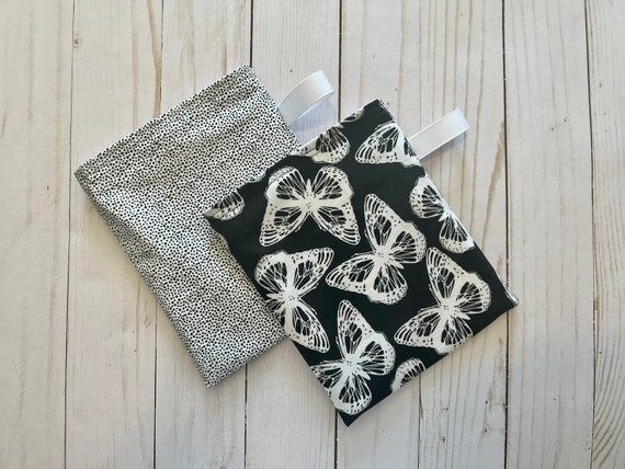 Reusable Snack Bags: Black & White Print, But...