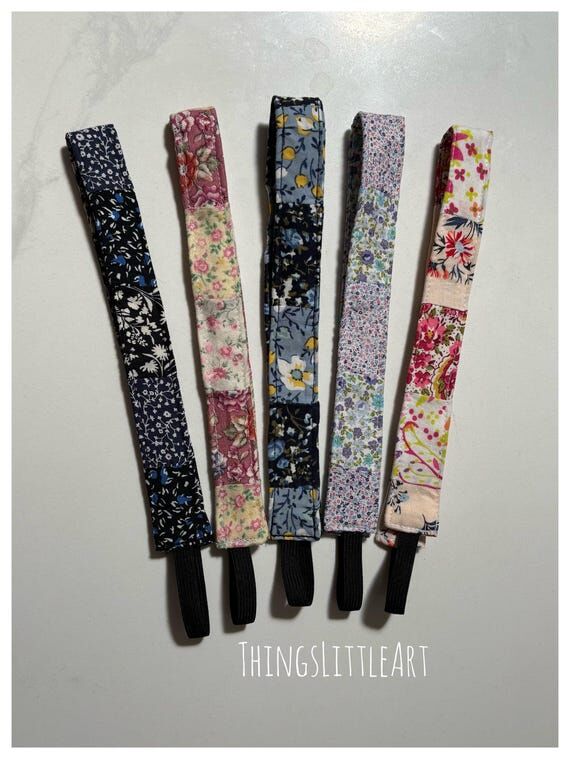 Narrow Patchwork Headband for Adults ~ Headba...
