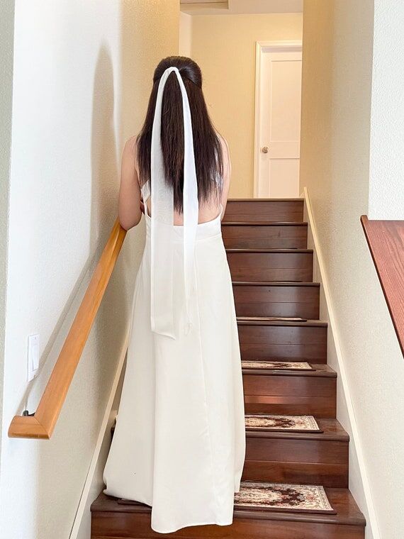 Silk bridal bow scarf, Wedding Scarf Accessor...