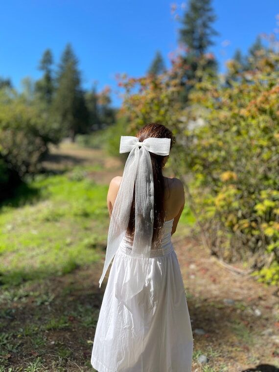 Organza Bridal hair accessories, wedding hair...