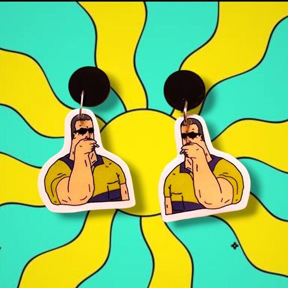 Earrings Mike Aussie Cartoon Jewelry, Funny T...