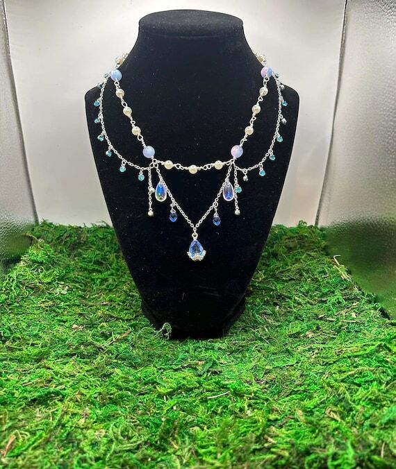 Enchanted Siren Fairy Necklace, Mermaid Pearl...