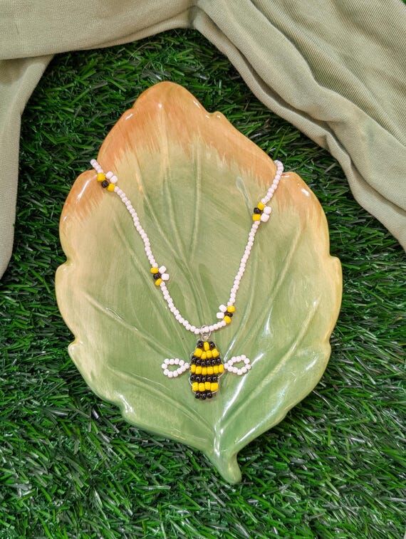 Queen Bee Necklace: Handmade Beaded Jewelry, ...