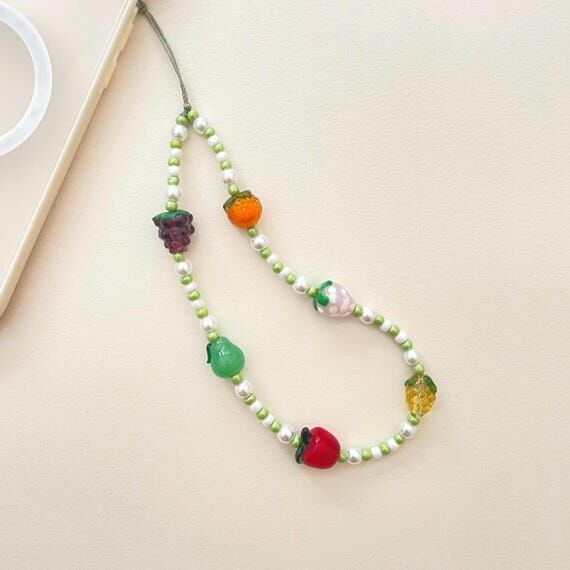 Fruit Picnic Handmade Lampwork Glass Bead Wri...