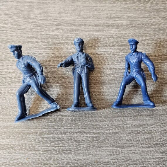 Vintage Marx Miniatures Police Set, Royal Blu...