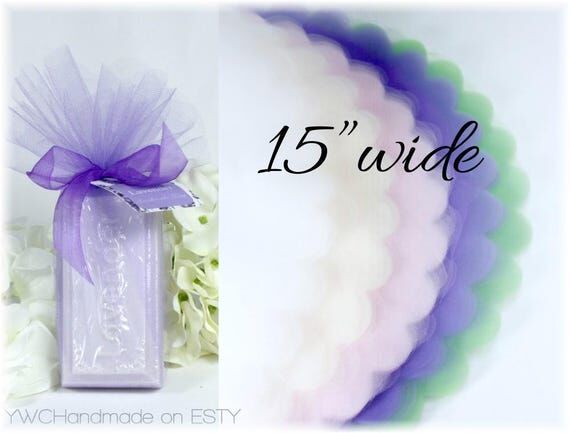 Large Tulle Circles, Scalloped Edge, 15"...