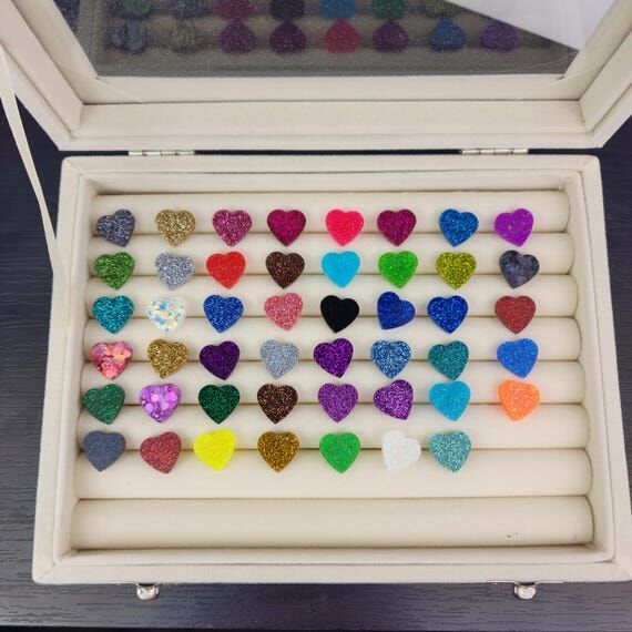 Heart Earrings-Stud Tiny Minimalist Modern Ea...