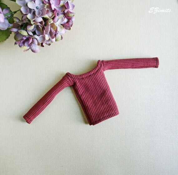 Handmade Long Sleeve Doll Shirt: 11.5" D...