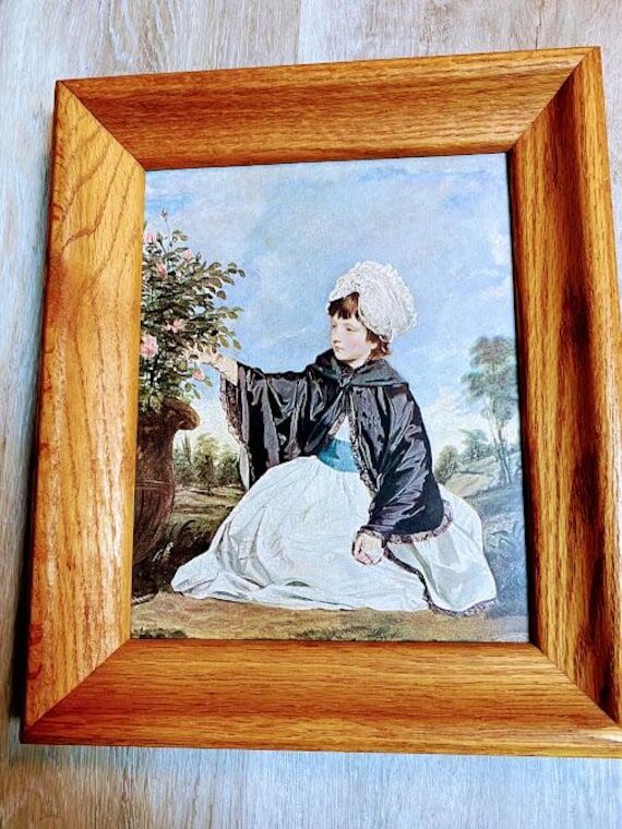 Print of Victorian era painting of child wear...
