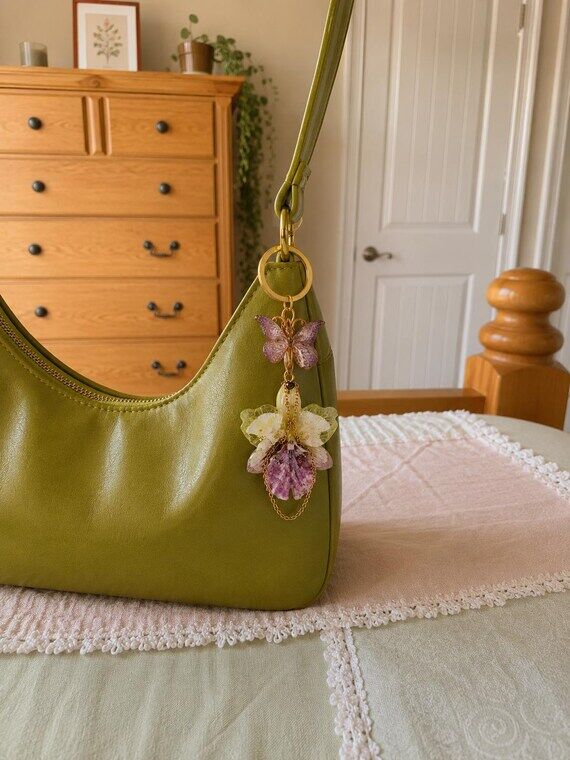 Orchid flower keychain. cute and aggressive, ...