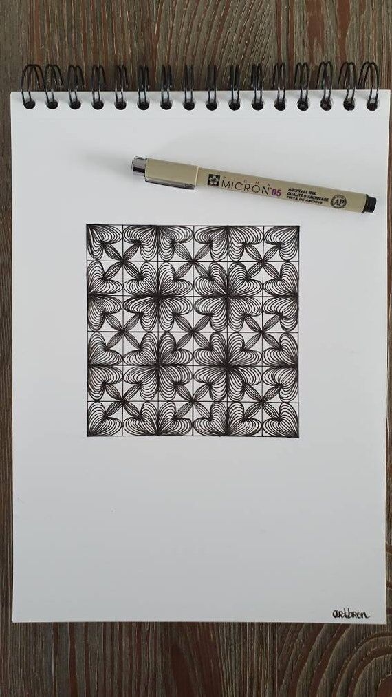 Lineart abstract art, handmade drawing with i...