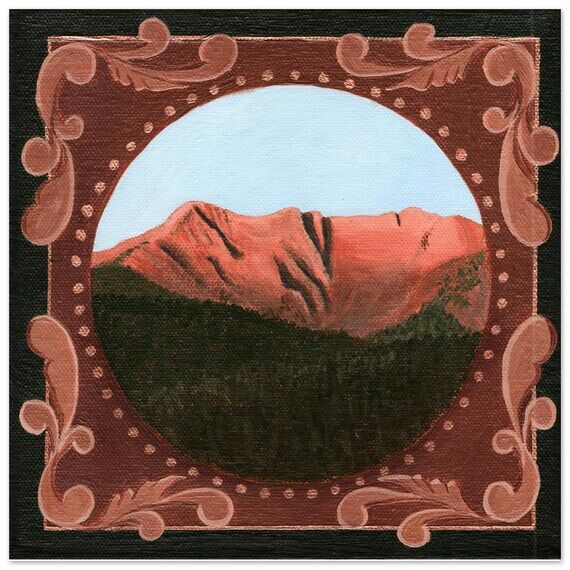 Bridger Range Alpenglow Art Print | Western M...