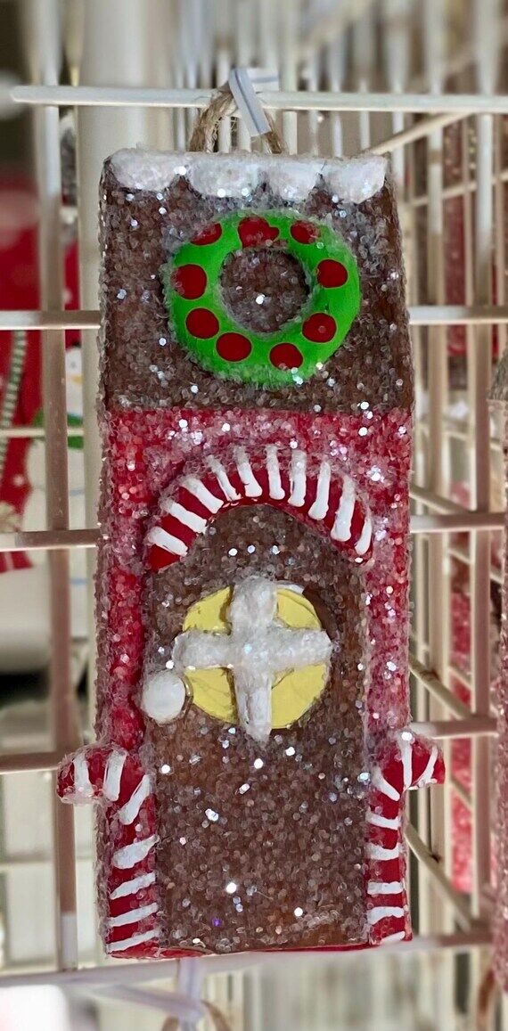 Handmade Christmas Glitterhouse Ornament...