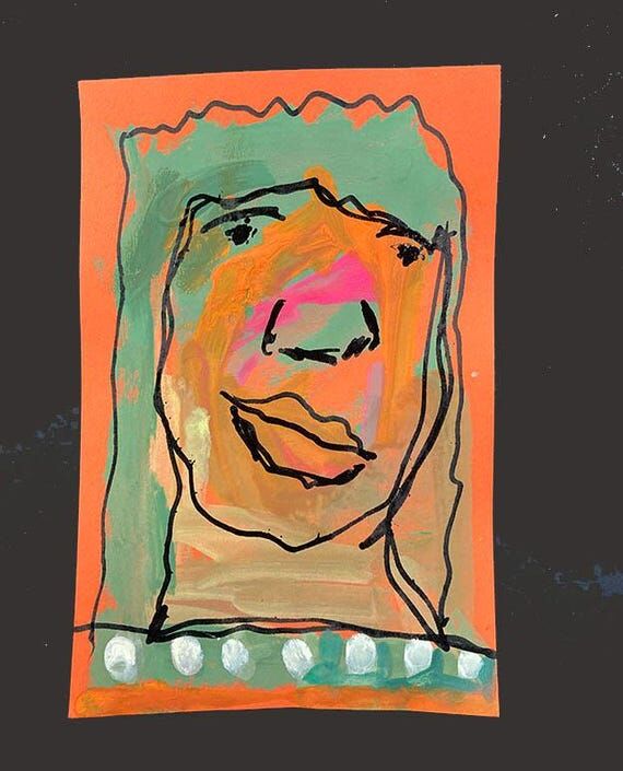 Green Haired Lady Wearing Pearls Drawing Fun ...