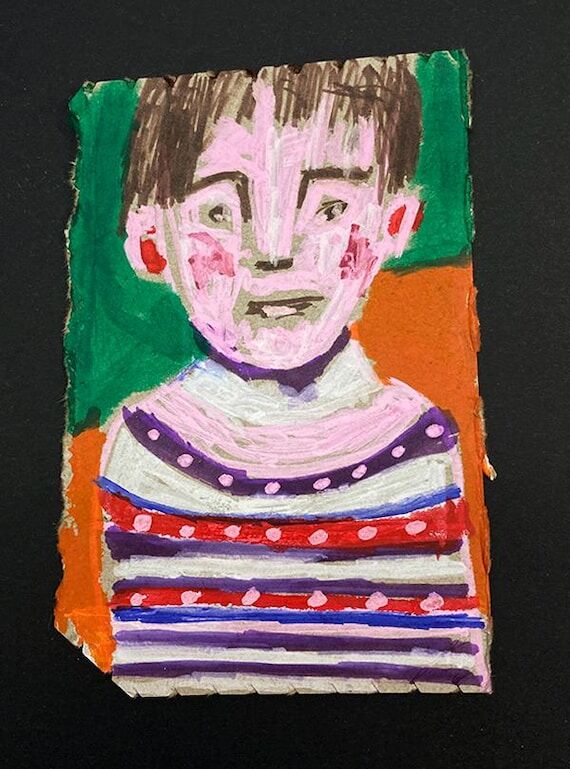 Original Wall Art Unique Expressive Drawing L...