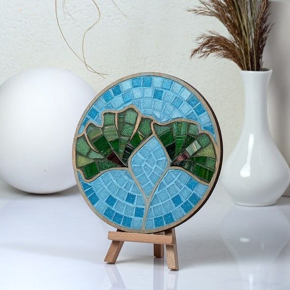 DIY Handmade Ginkgo Biloba Leaf Glass Mosaic ...