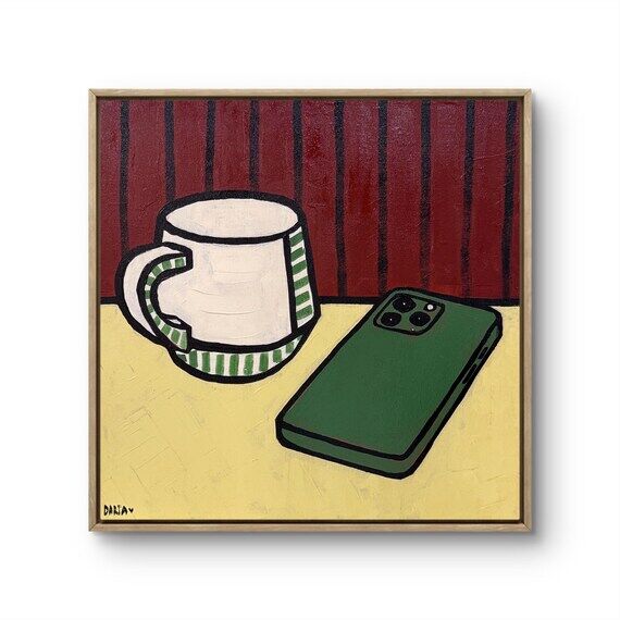 Morning Coffee Original Painting: Contemporar...