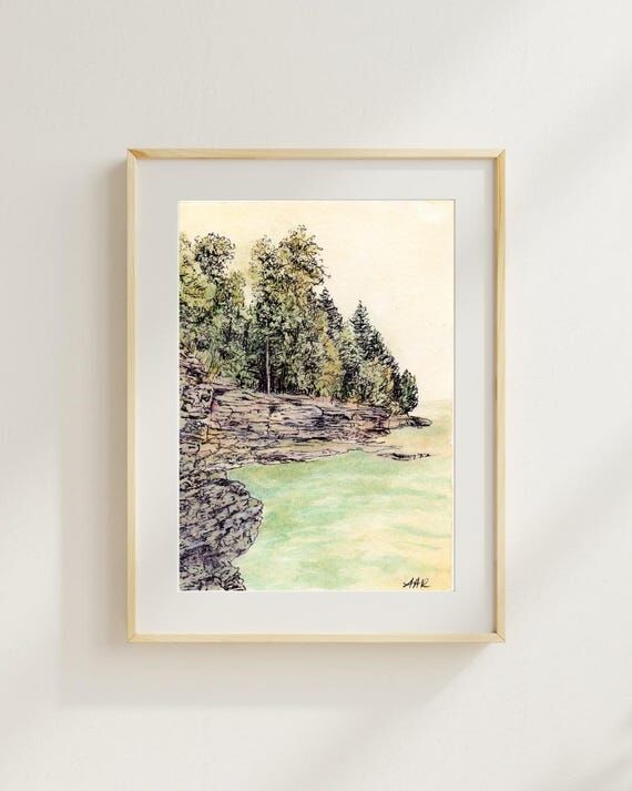 Cave Point State Park Art Print // Door Count...