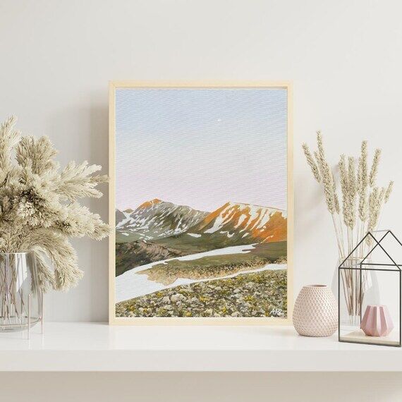 Moon Over Aspen // Colorado Art Print // Ski ...