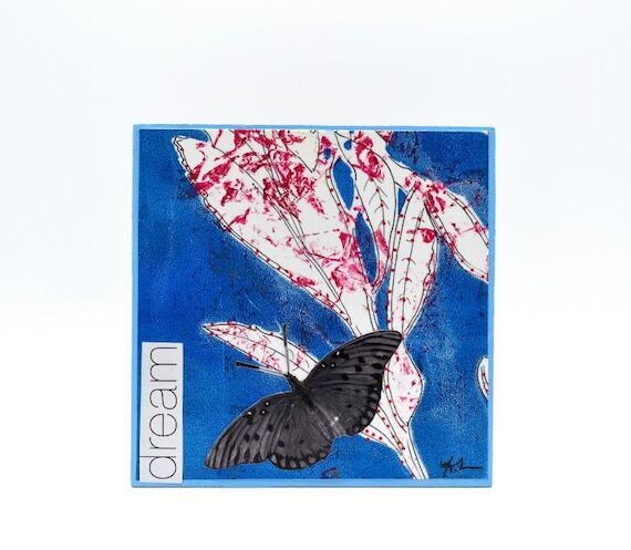 Abstract Butterfly Garden Collage, Original, ...
