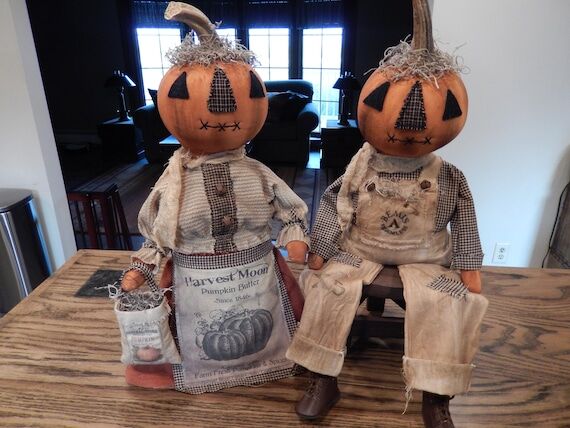 Primitive Pumpkin Doll: Fall Decor, Handmade ...
