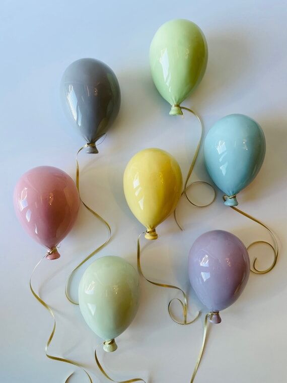 Pastel Ceramic Balloon – Soft Wall Decor ...