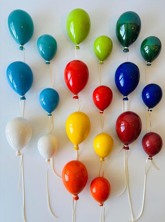 Colorful Ceramic Balloon – Bright Wall Deco...