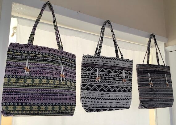 Handwoven & Handmade Large Stripes and Patter...
